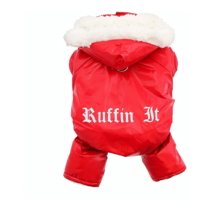 Ruffin It Dog Snowsuit Harness - Red